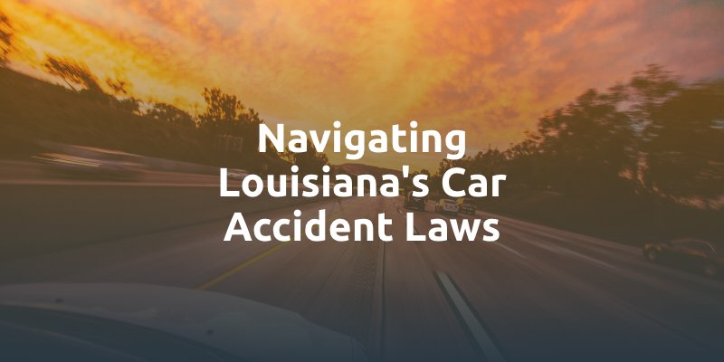 Vehicle on the road during sunset, representing Louisiana accident law guidance.