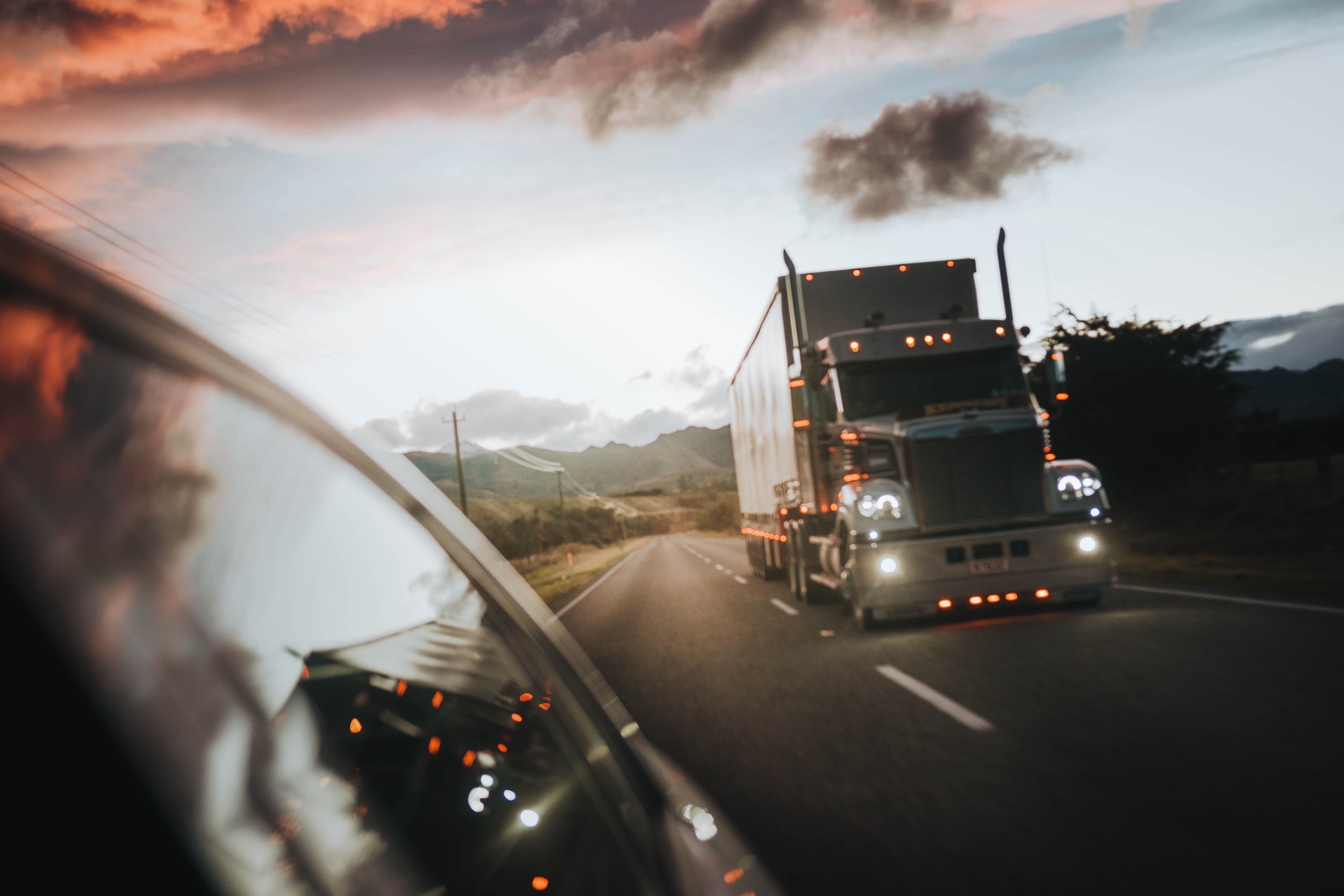 18 wheeler on the road